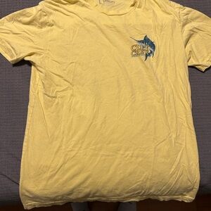 Golden Yellow Short Sleeve Tee with Marine Design